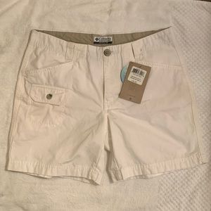 Columbia White UPF 15 Shorts NWT - Size 6